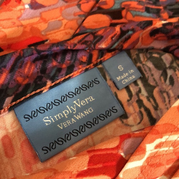 Simply Vera Women’s Dress Sleeveless Mini Fitted V Neck/Back Pleated Skirt - Picture 3 of 7